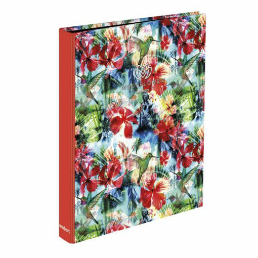 Picture of AMBAR MOONFLOWER A4 RINGBINDER RED
